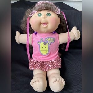 Cabbage Patch Kids Doll 
Slumber Glow Party 
14" Brown Hair Green Eyes 
c2011
